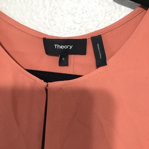 Theory Silk Slit Tunic size S pink russet T115 - Picture 6 of 12